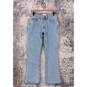 Sezane Jeans 25 Womens Mid Rise Bootcut Light Blue Wash Denim